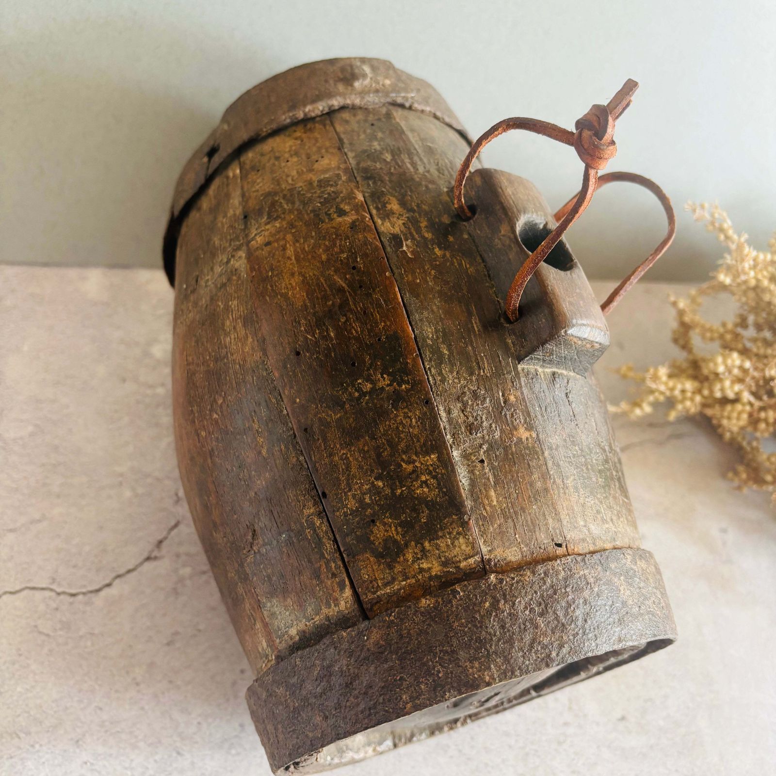 Antiek eikenhouten cider firkin vat photo vintage