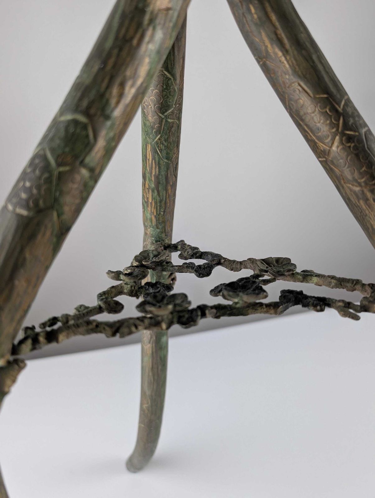 photo for sale Japanese Art Nouveau Bronze And Brass Table With Dragonfly, 1920s