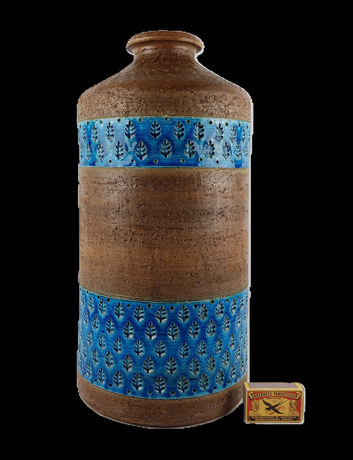 XL Vintage Bitossi Keramische Vaas "Zingo" Decor Italiaans Aardewerk jaren 1960 van Aldo Londi photo vinterior