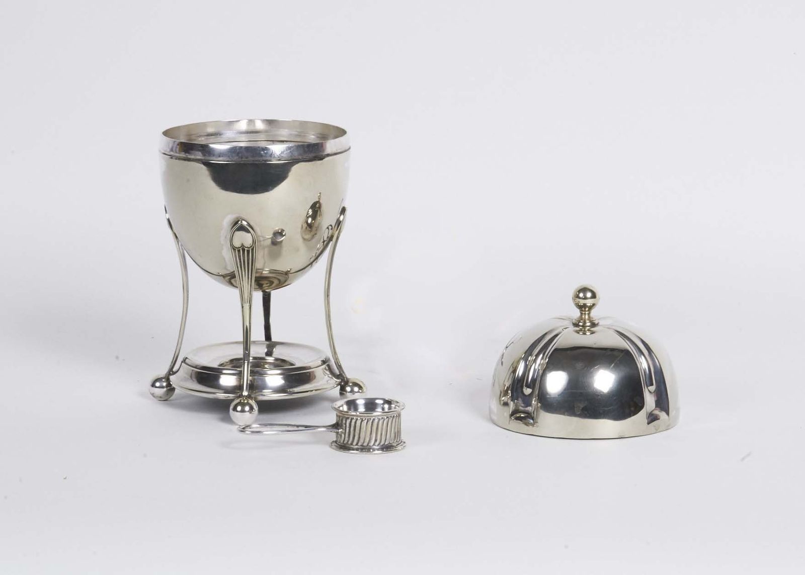 Antique Silver Egg Coddler | Egg Boiler photo Home Decor