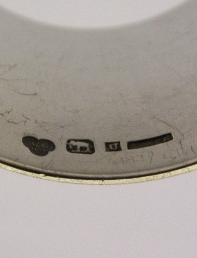 Rond de serviette en argent massif indien, 44 g, Bramahputra Lodge No. 3419, 1956 photo buy
