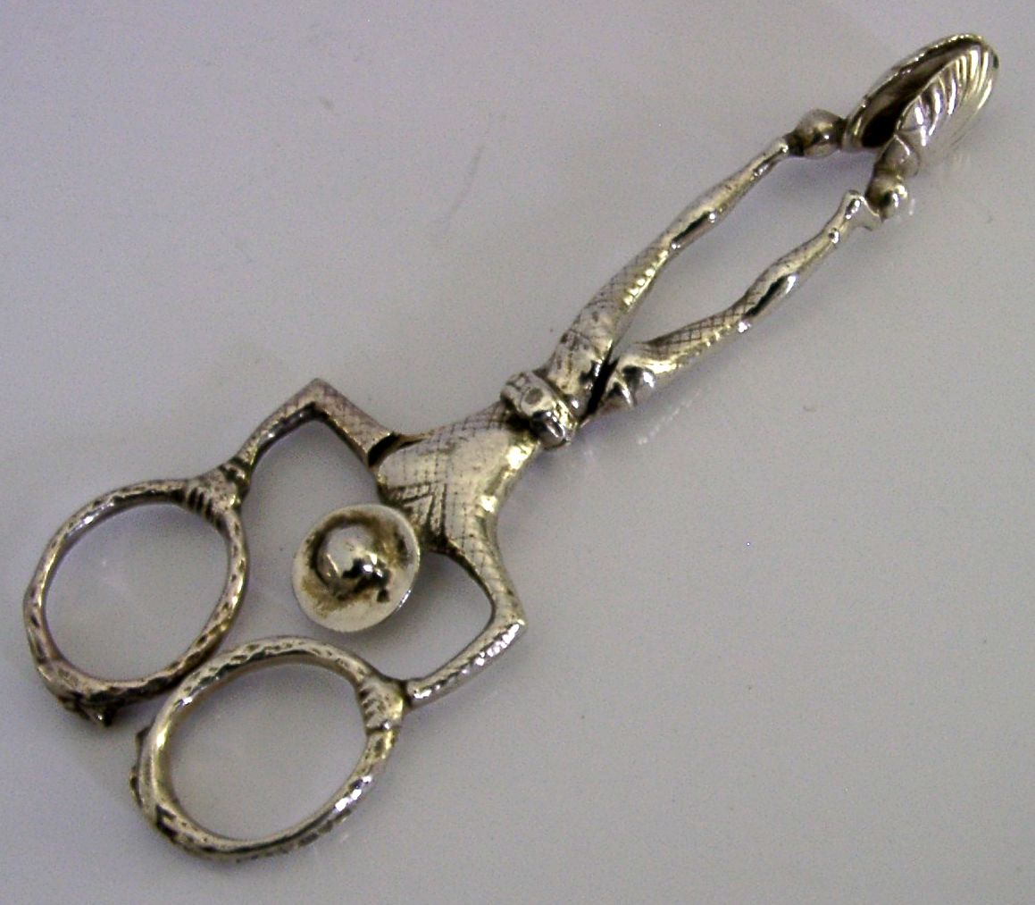 Chester Sterling Silver Harlequin Jester Sugar Tongs Nips Chester 1902 photo 165.0