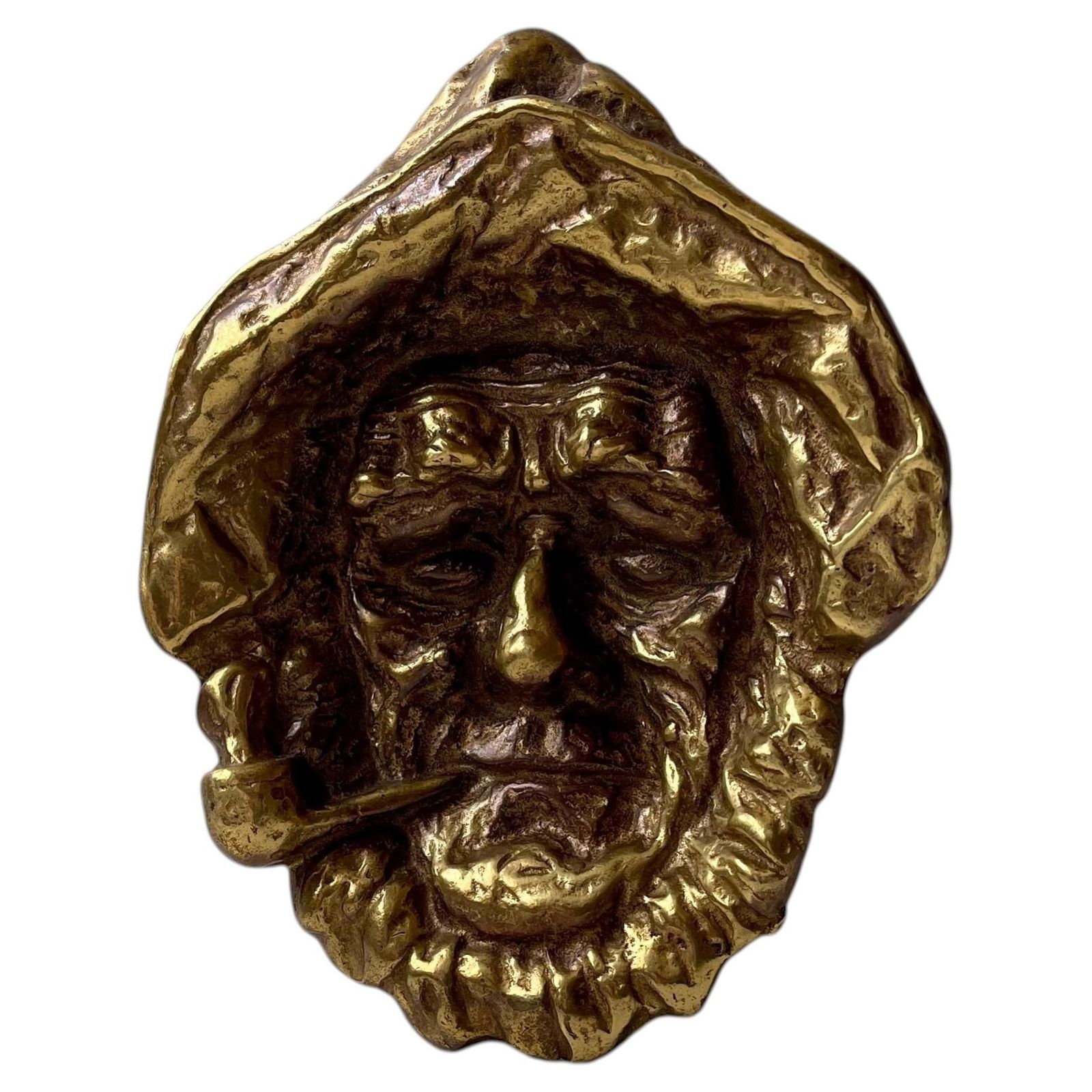 'Miner' Mike Keeler 'The Old Man And The Sea' Ashtray In Brass, Signed, 1967