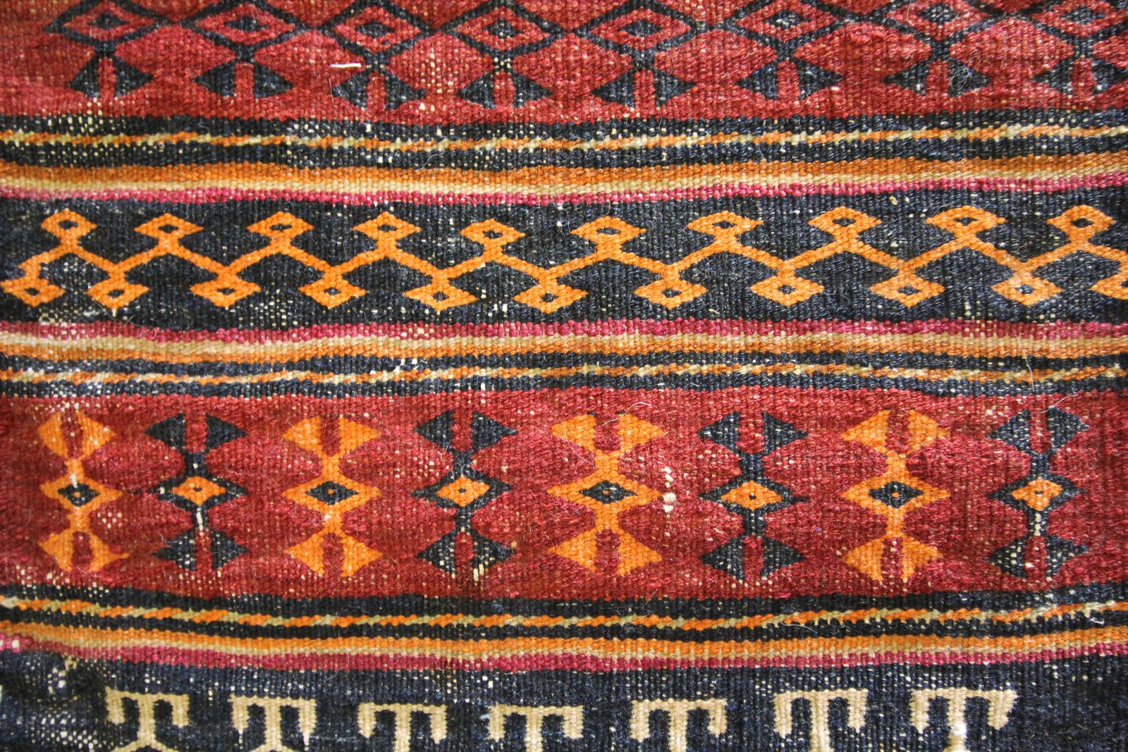 Antique Rug Salt Bag Handwoven Oriental Rug Blue Red Wool Salt Bag photo Textiles