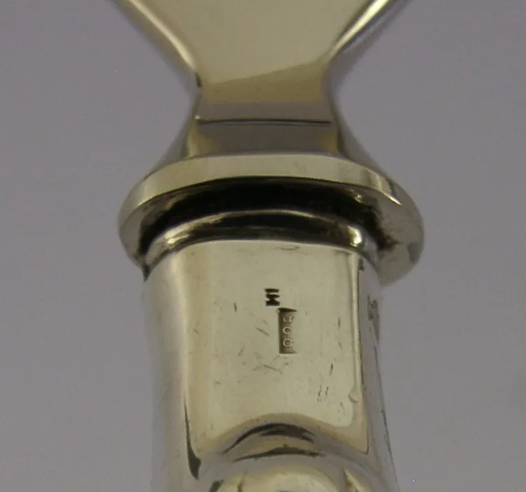 Décapsuleur à manche en argent massif sterling, poinçonné 925, designer italien, vers 1980, 54 g photo 85.0