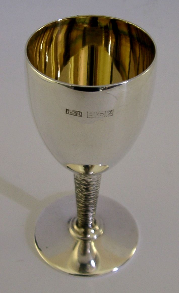 Mid Century Modern Sterling Silver Goblet 1972 Barware photo buy