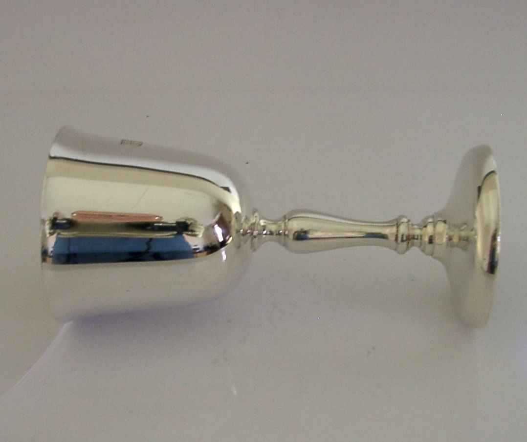 Calice en argent sterling, poinçonné 1971, art de la table, 128 g, Angleterre photo vinterior