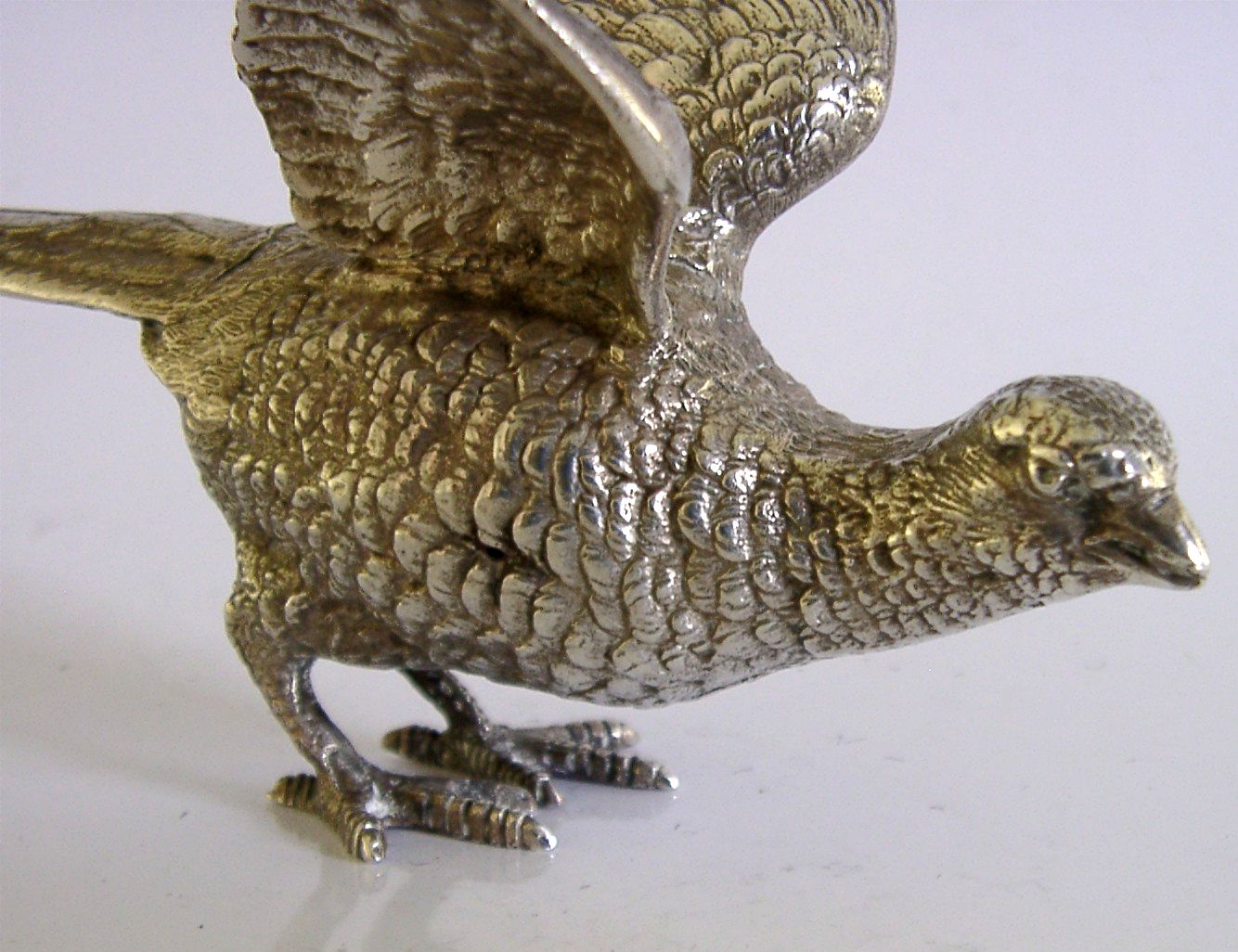 Heavy 125g Sterling Silver Pheasant Bird Figure 1958 Hunting Shooting English