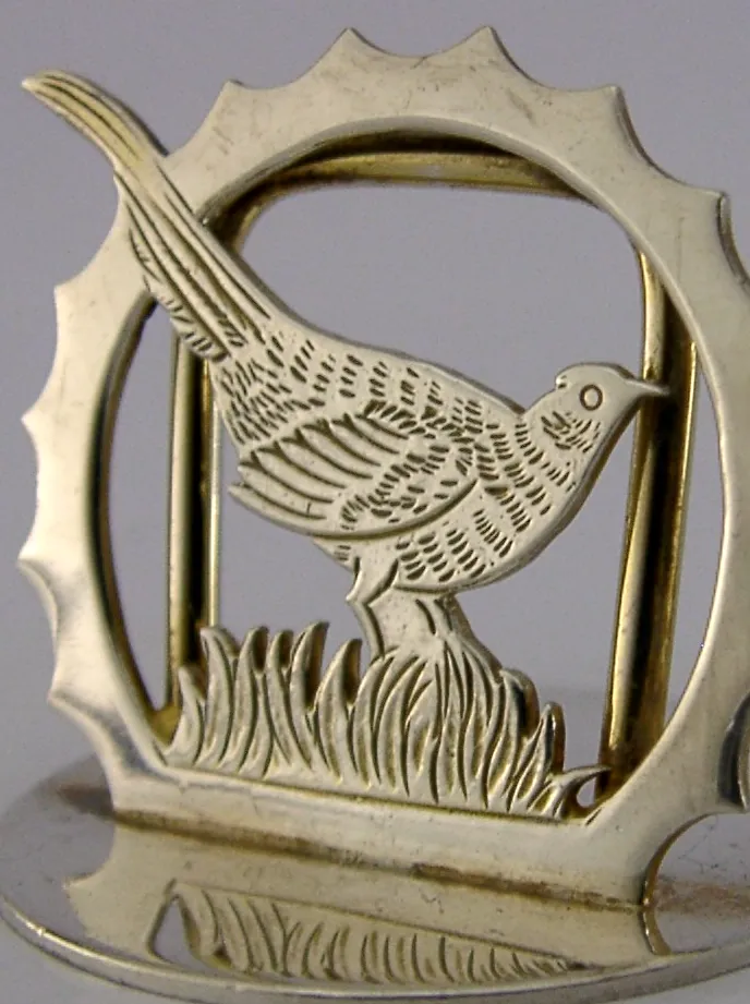 Porte-menu Asprey en argent sterling, faisan, 1992 photo for sale