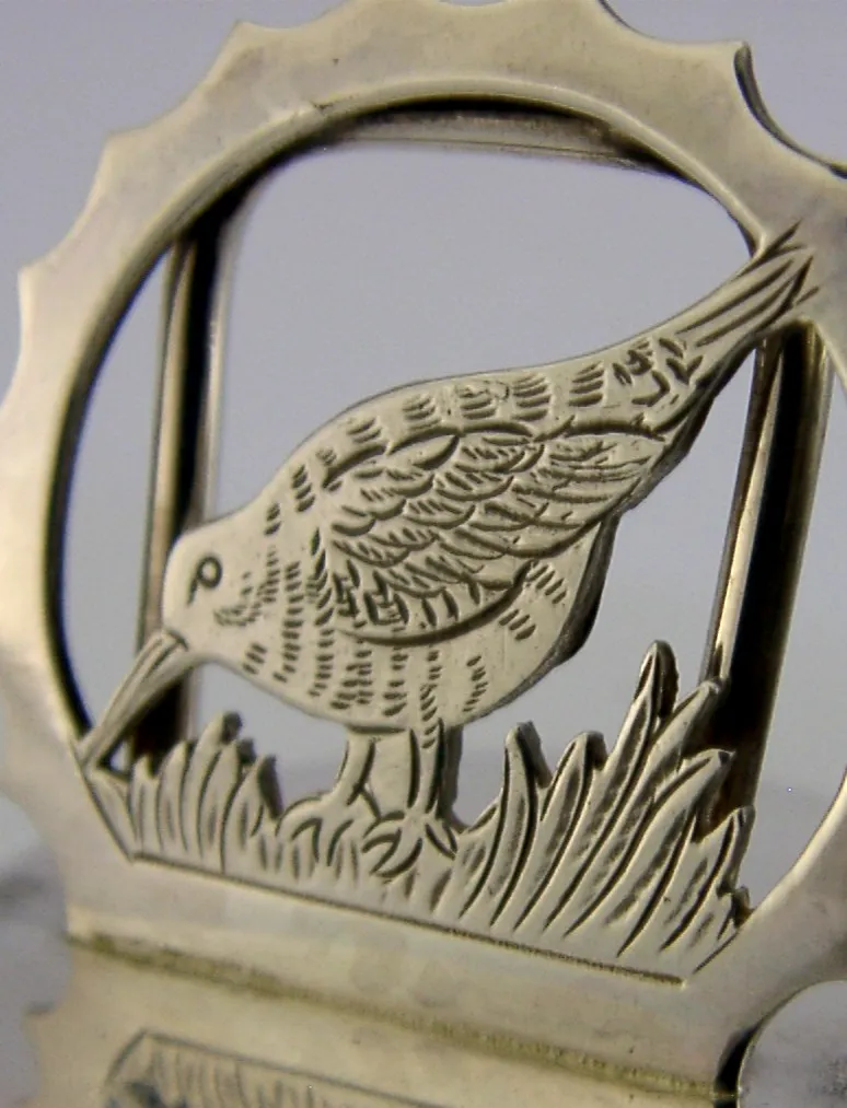 Porte-menu en argent sterling anglais, bécasse, 1993, chasse photo for sale