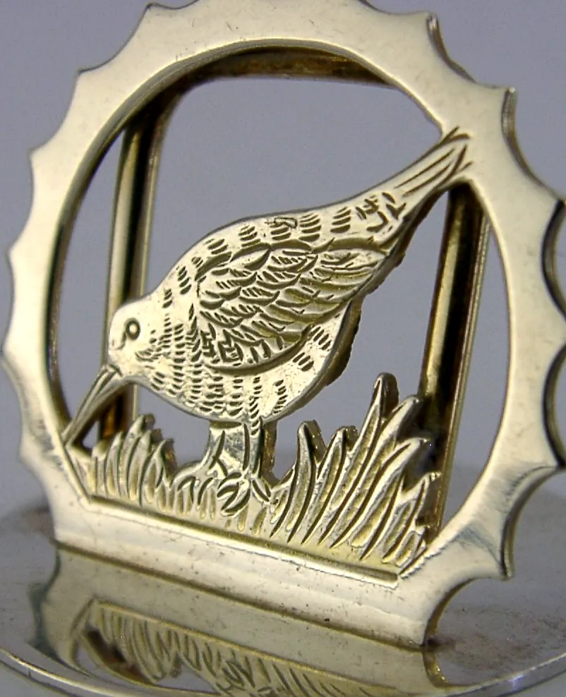 Asprey Sterling Silver Woodcok Animal Menu Holder 1992 Hunting Shooting photo furniture
