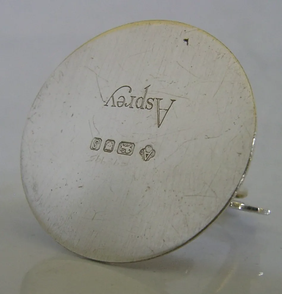 Porte-menu Asprey en argent massif sterling, épagneul, 1992 photo 115.0