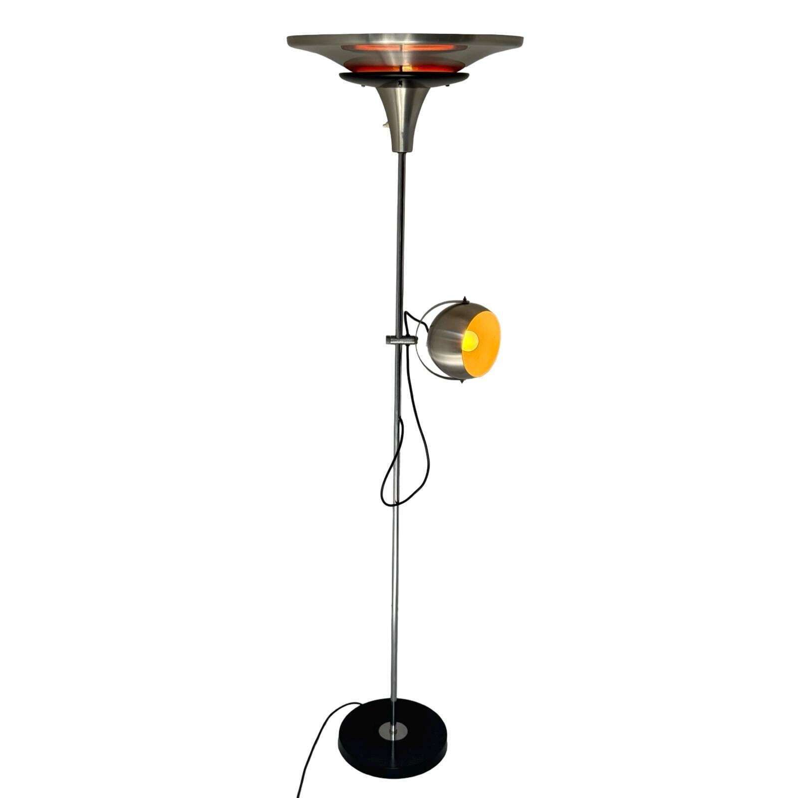 Dijkstra   Rare Model   Space Age Design / Mcm Floor Lamp With Two Shades photo for sale