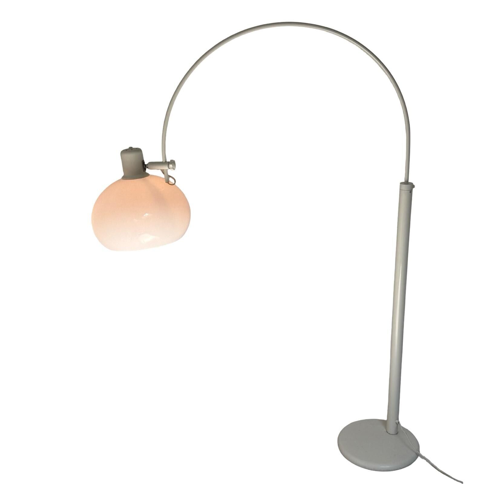 Dijkstra   Rare Model   Space Age Design / Mcm Floor Lamp With Acrylic Shade   White photo furniture
