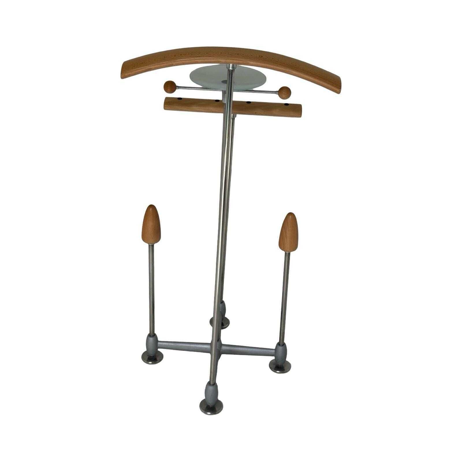 Postmodern Design   Dressboy / Valet Stand   Frans De La Haye For Auping   Model Auronde   Including Glass Plate   Light Wood photo furniture