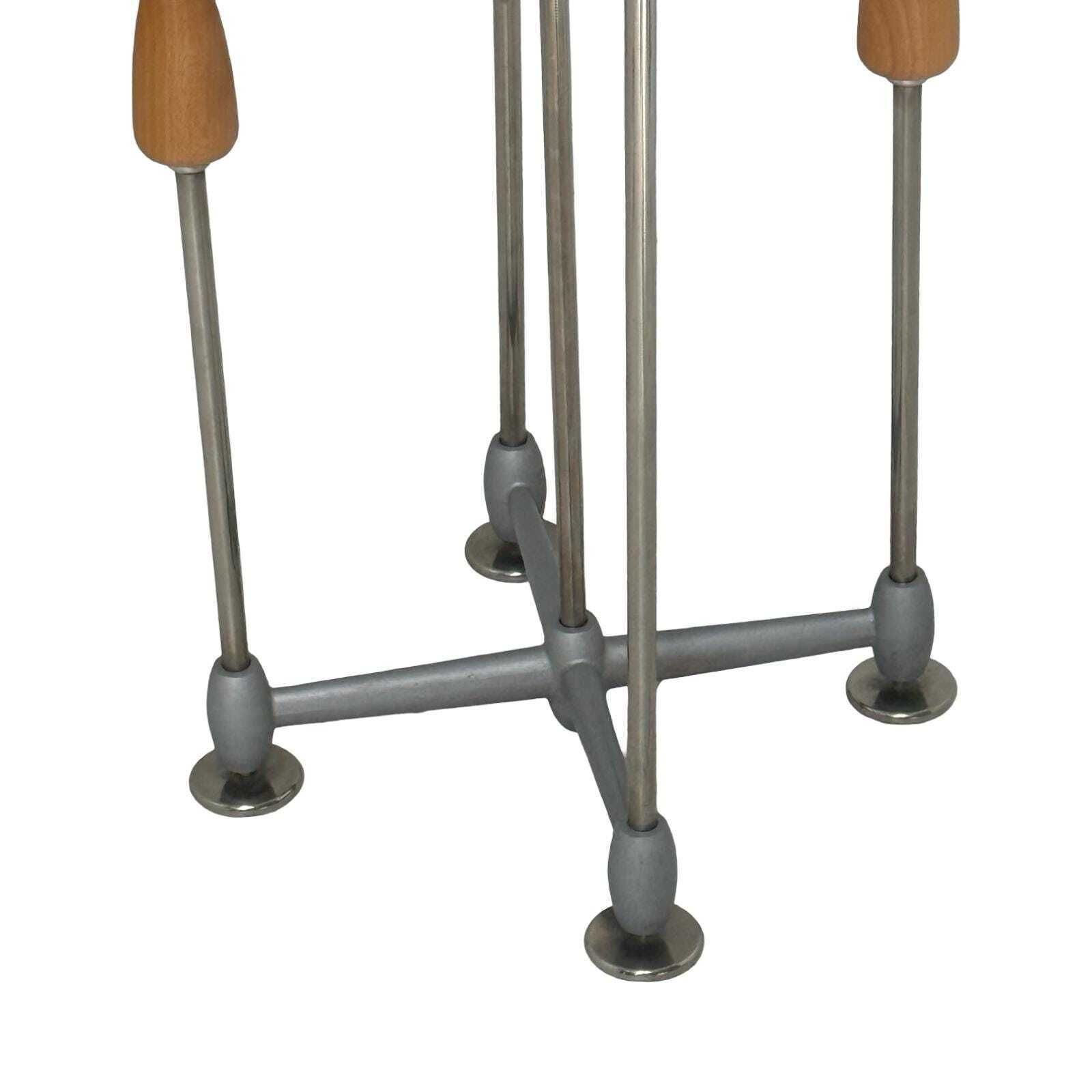 Postmodern Design   Dressboy / Valet Stand   Frans De La Haye For Auping   Model Auronde   Including Glass Plate   Light Wood photo Woonaccessoires