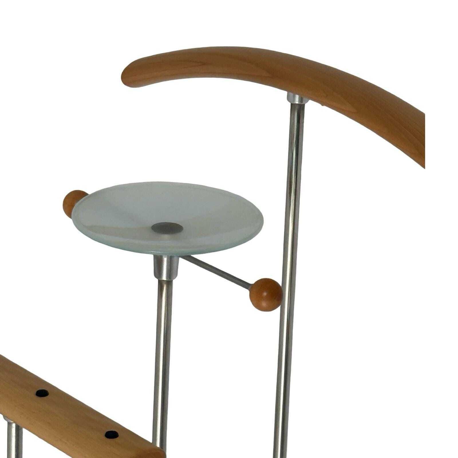 Postmodern Design   Dressboy / Valet Stand   Frans De La Haye For Auping   Model Auronde   Including Glass Plate   Light Wood photo 200.0