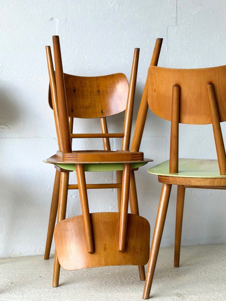 Meubels Bistrostoelen van Ton, 1960, set van 4 photo