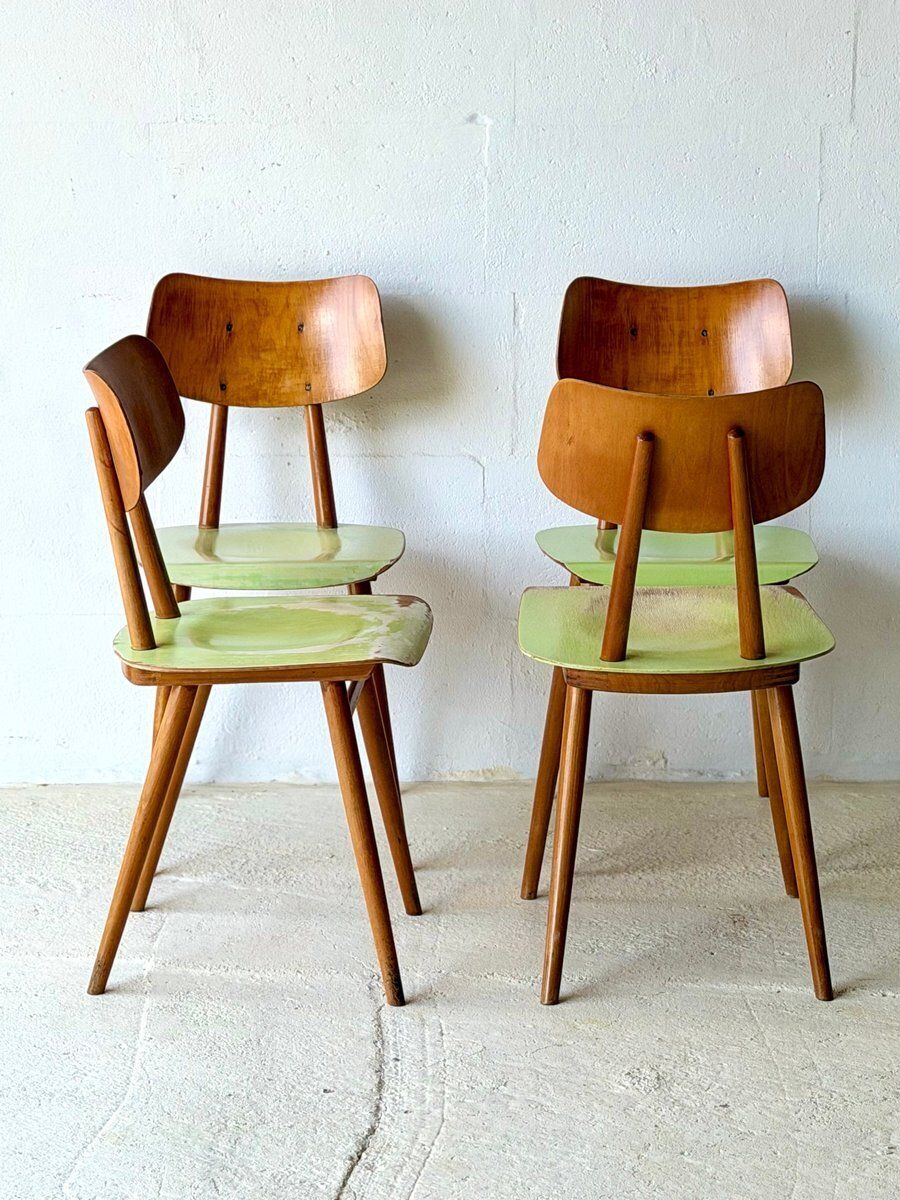 photo vinterior Bistrostoelen van Ton, 1960, set van 4