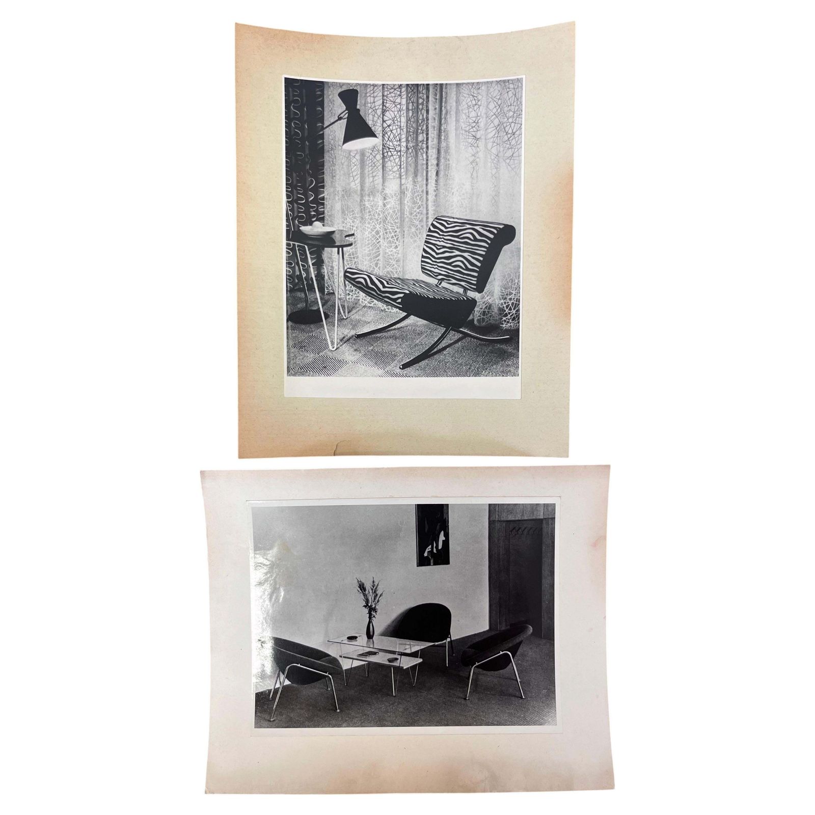 Set Of Original Photos Of German Furniture   1950