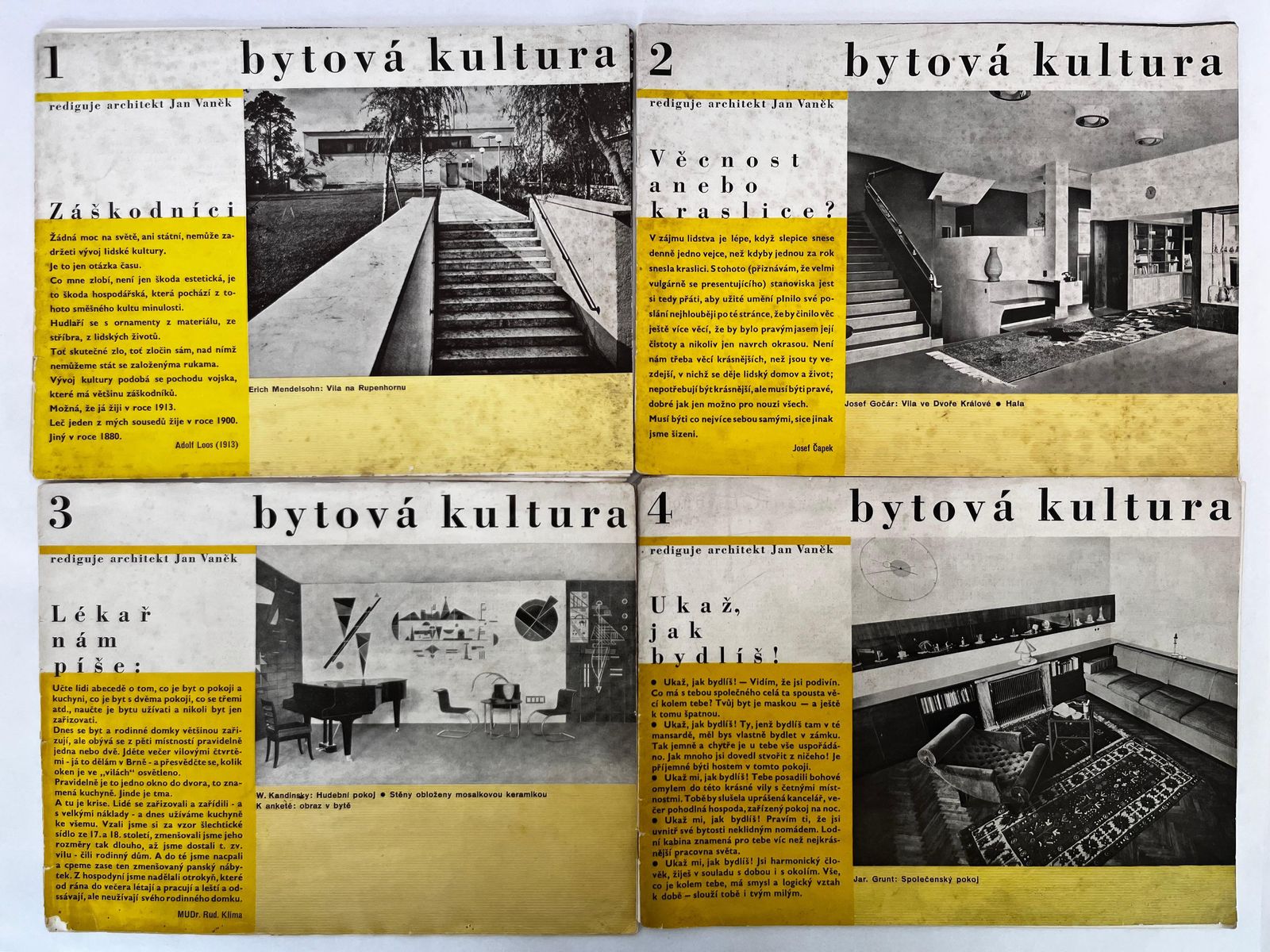 Extremely Rare Set Of Magazines Bytova Kultura   1930s / Avantgarde photo furniture