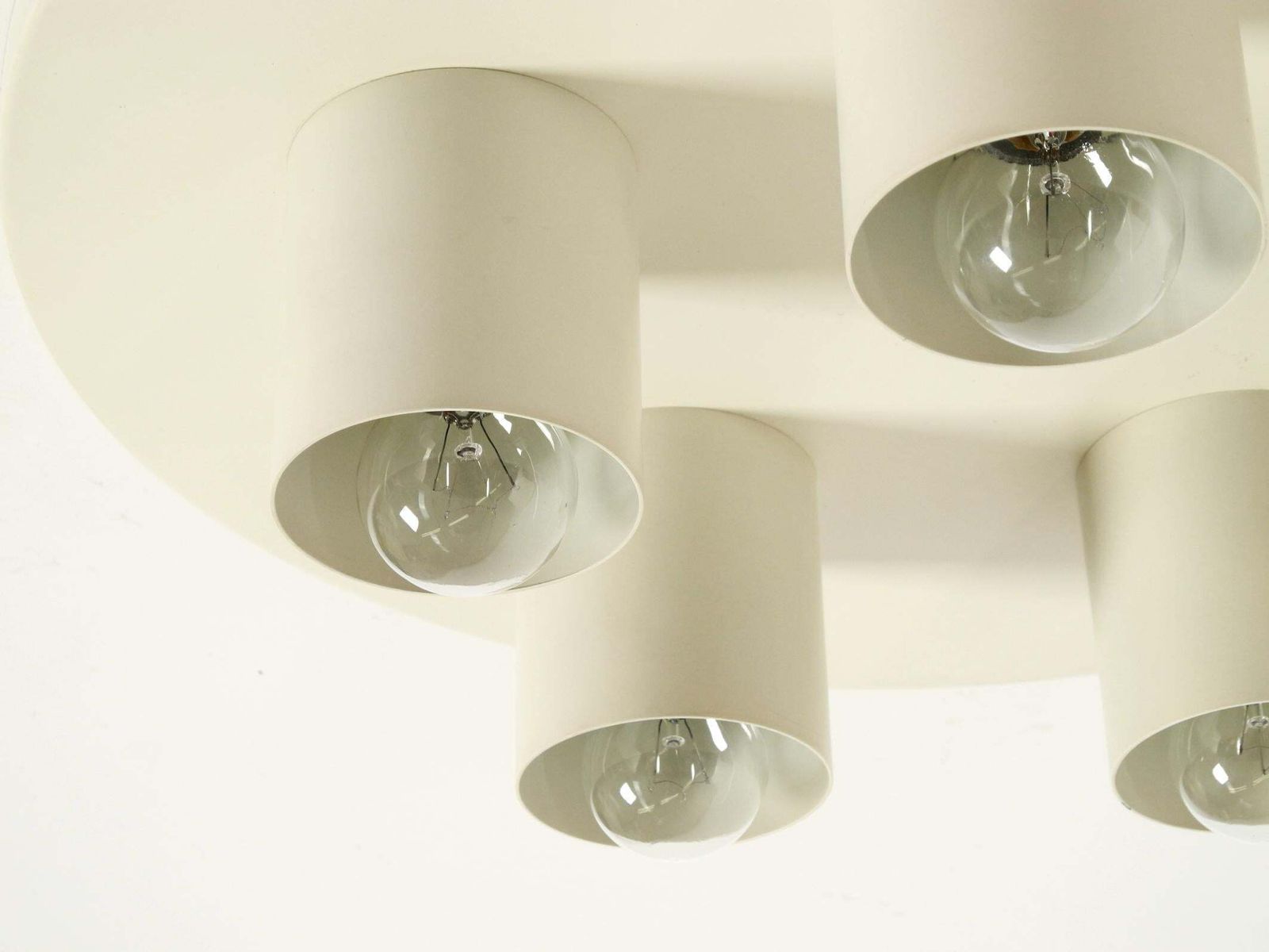 Verlichting Grote metalen Space Age Brutalist plafond- of wandlamp uit de jaren 1970 van "Beisl Leuchte" photo