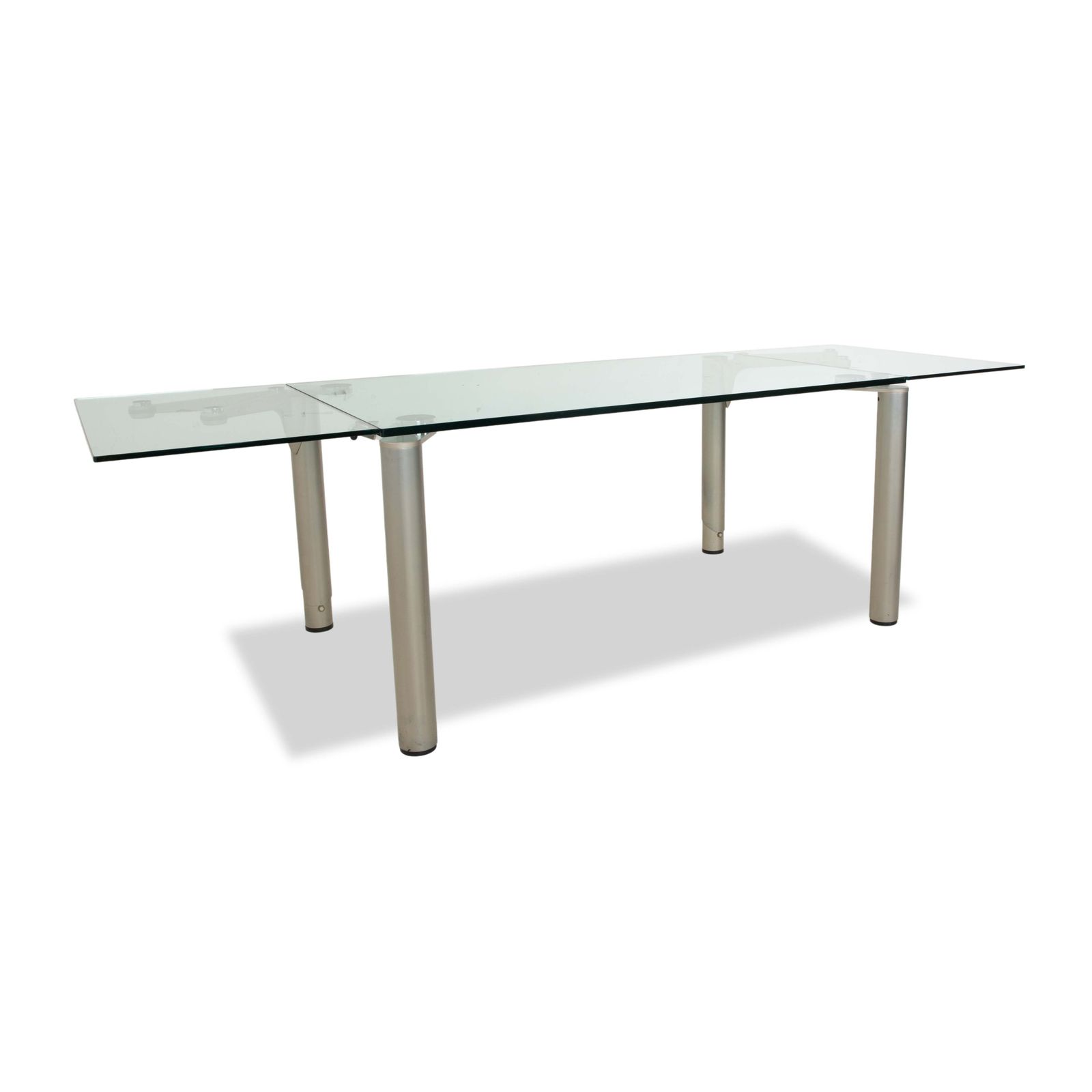 Draenert Casanova Glass Dining Table Silver Pull Out Function photo for sale