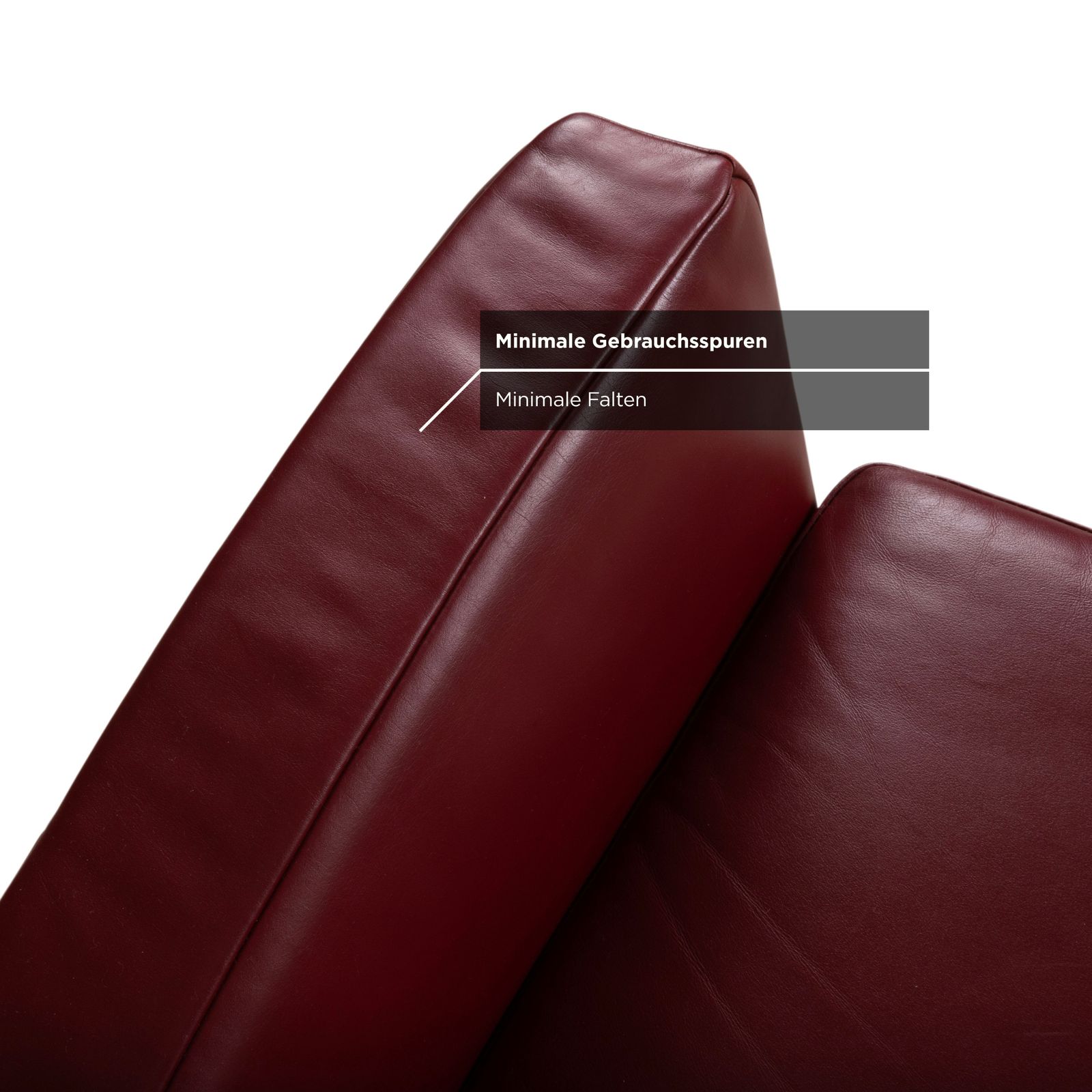 Ewald Schillig Leather Armchair Red Bordeaux photo buy