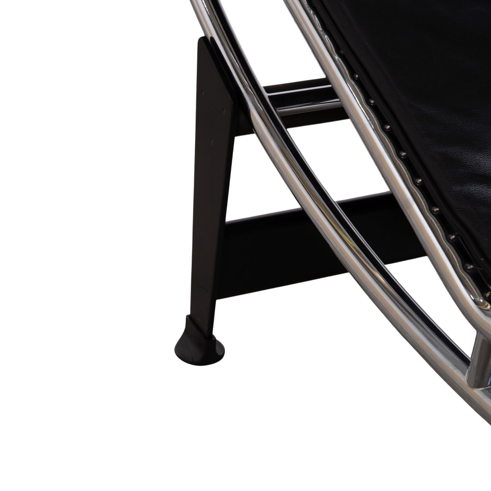 Cassina Le Corbusier Lc 4 Leather Chaise Lounge Black Bauhaus photo vinterior