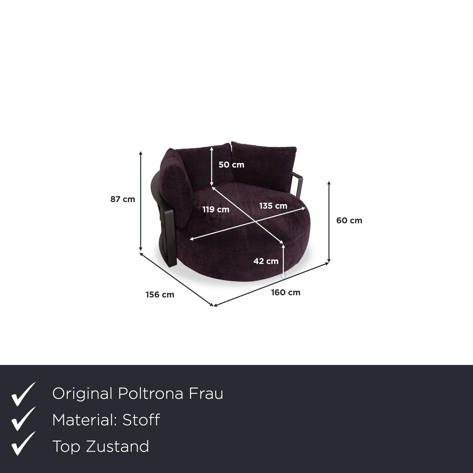 Poltrona Frau Scarlett Fabric Two Seater Sofa In Lilac, Aubergine, And Violet With Casters photo furniture