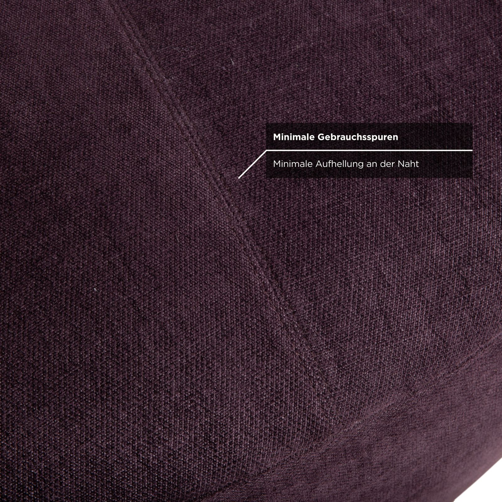 Furniture Poltrona Frau Scarlett Fabric Two Seater Sofa In Lilac, Aubergine, And Violet With Casters photo