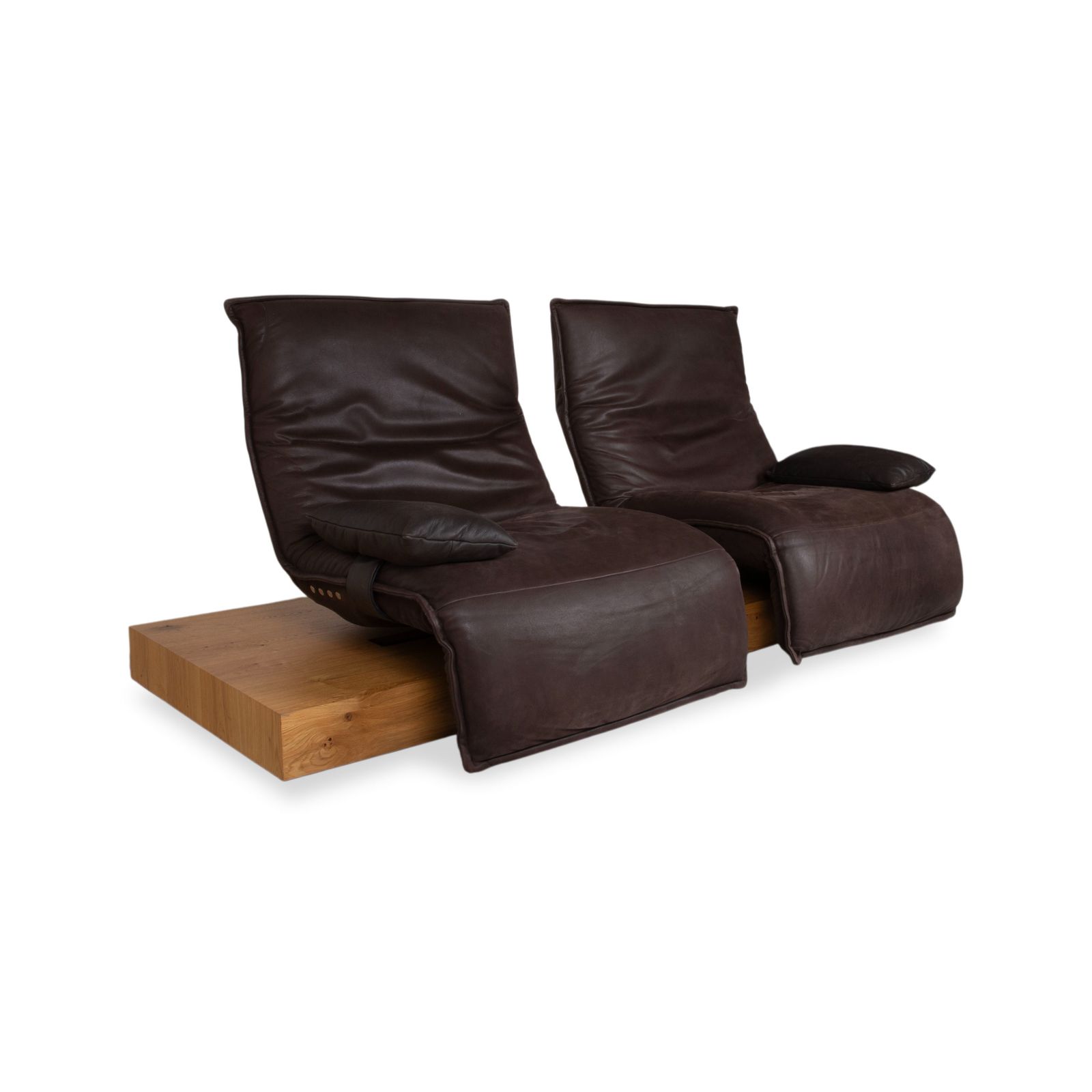 Koinor Free Motion Epos 3 Leren Tweezitter Bruin Elektrische Relaxfunctie Bank photo for sale