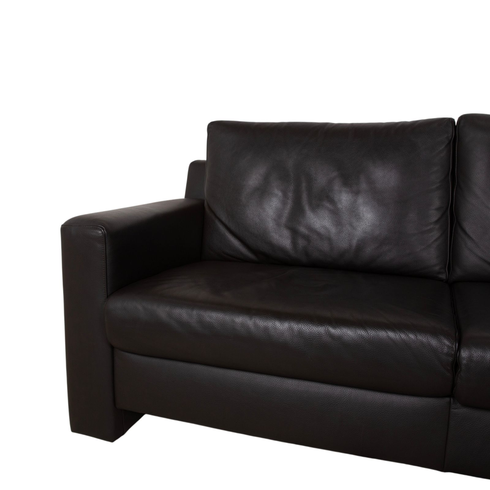 Canapé d'angle Ewald Schillig Flex Plus en cuir marron photo for sale