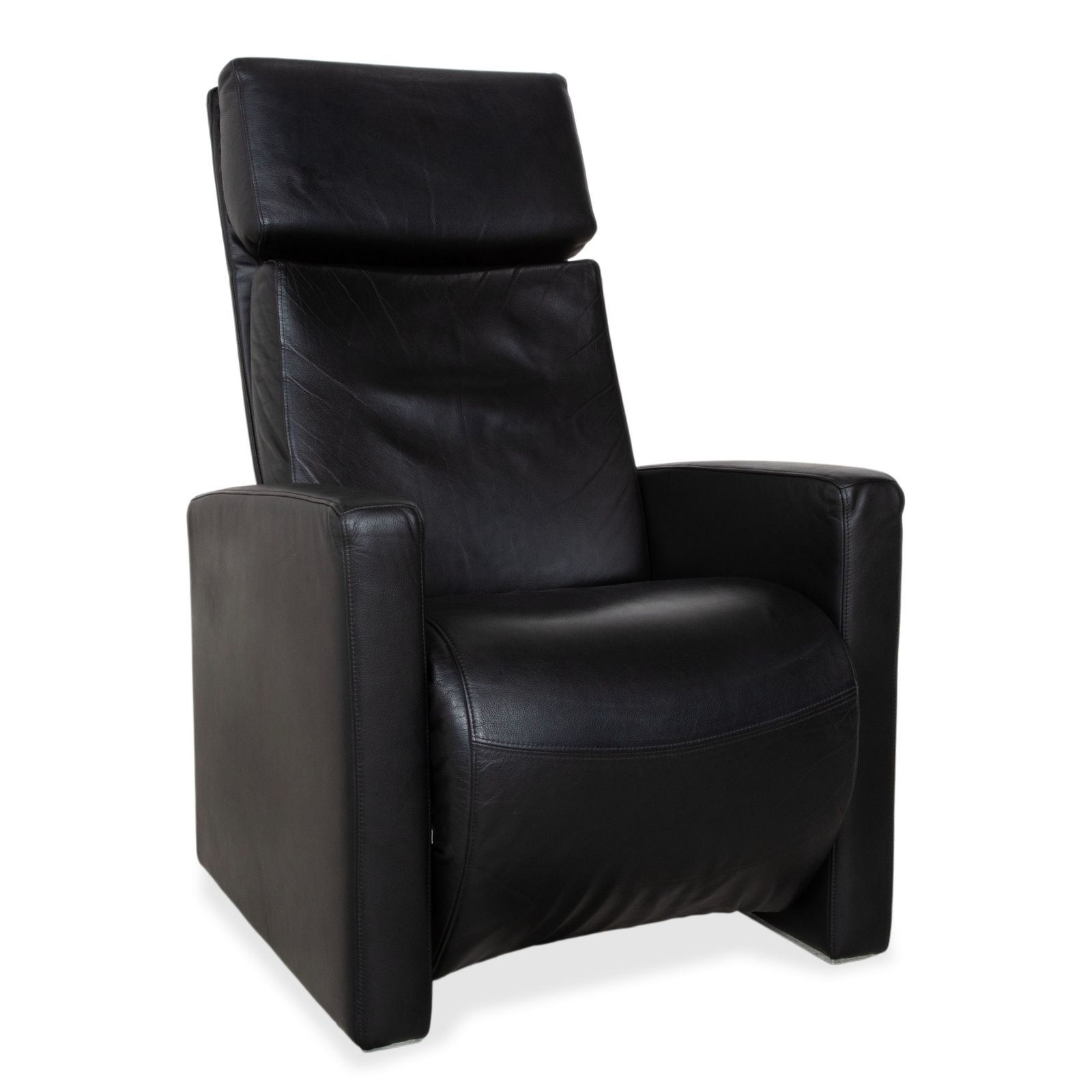 Rolf Benz Ego Leather Armchair Black Manual Function High Back