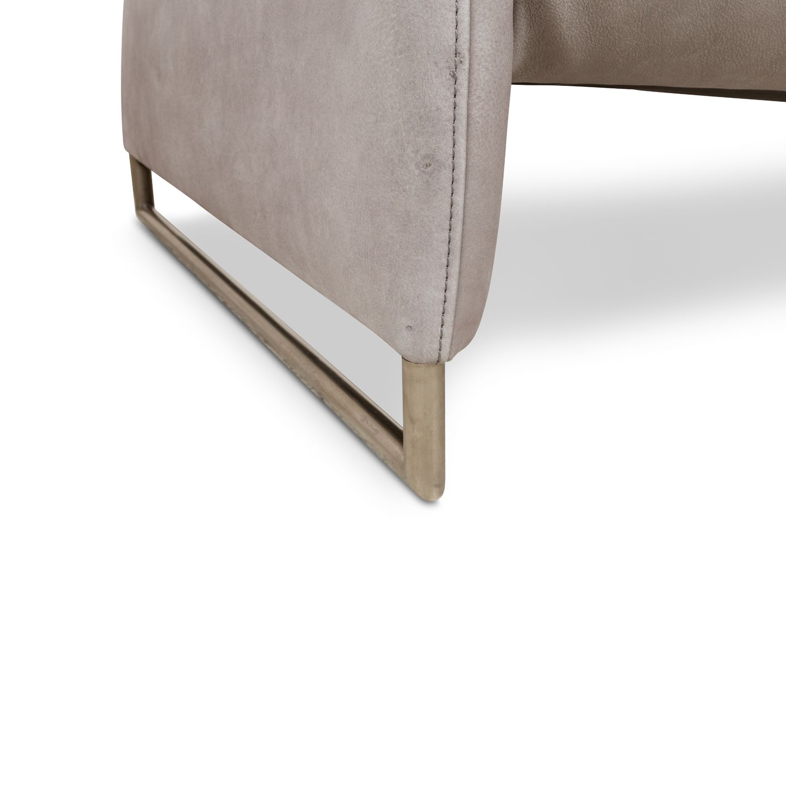 Canapé 2 places Koinor Ramon en cuir gris, fonction manuelle photo Mobilier