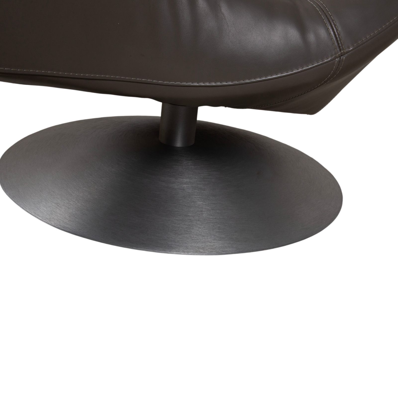 Fauteuil pivotant Leolux Parabolica en cuir gris photo 3017.0