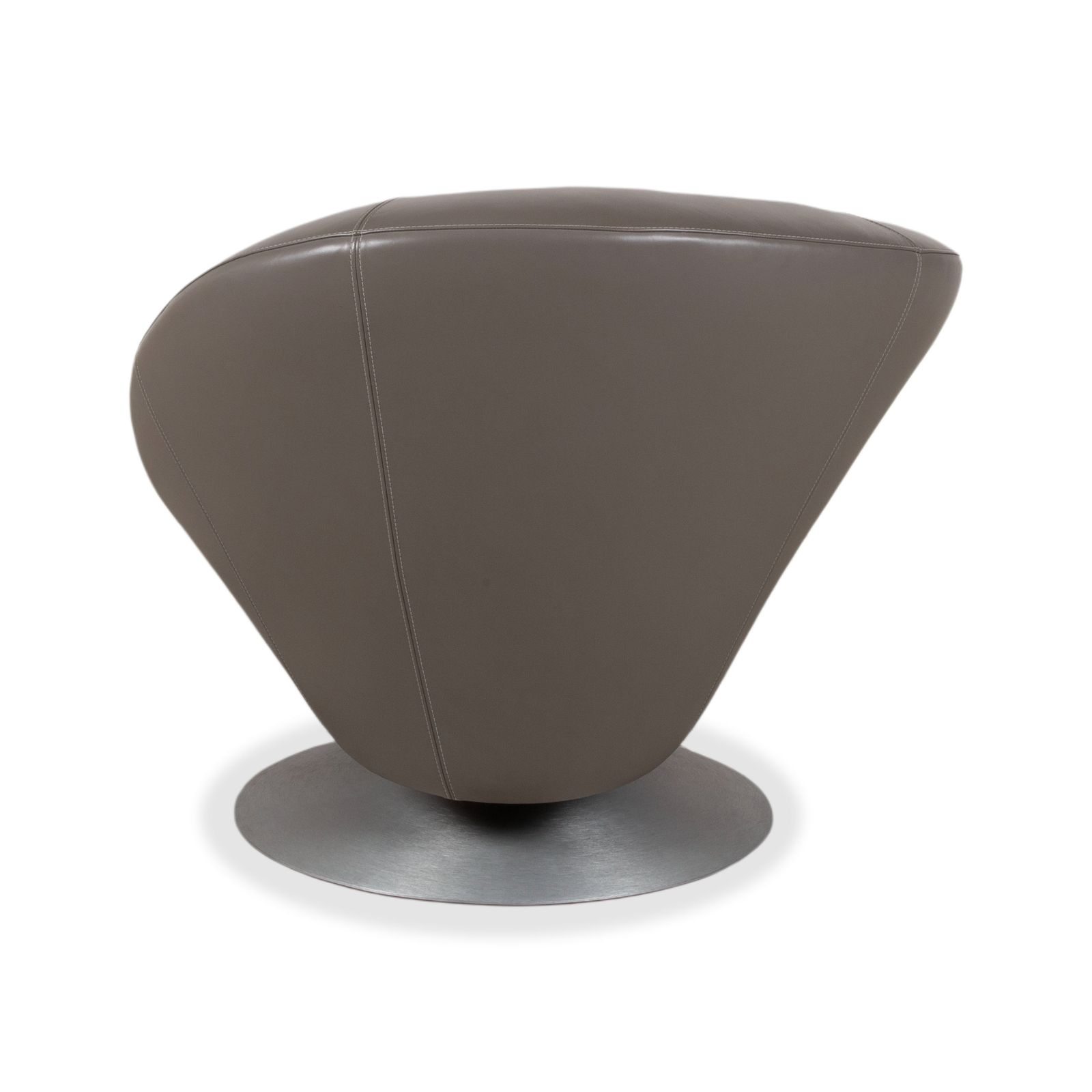 photo for sale Fauteuil pivotant Leolux Parabolica en cuir gris