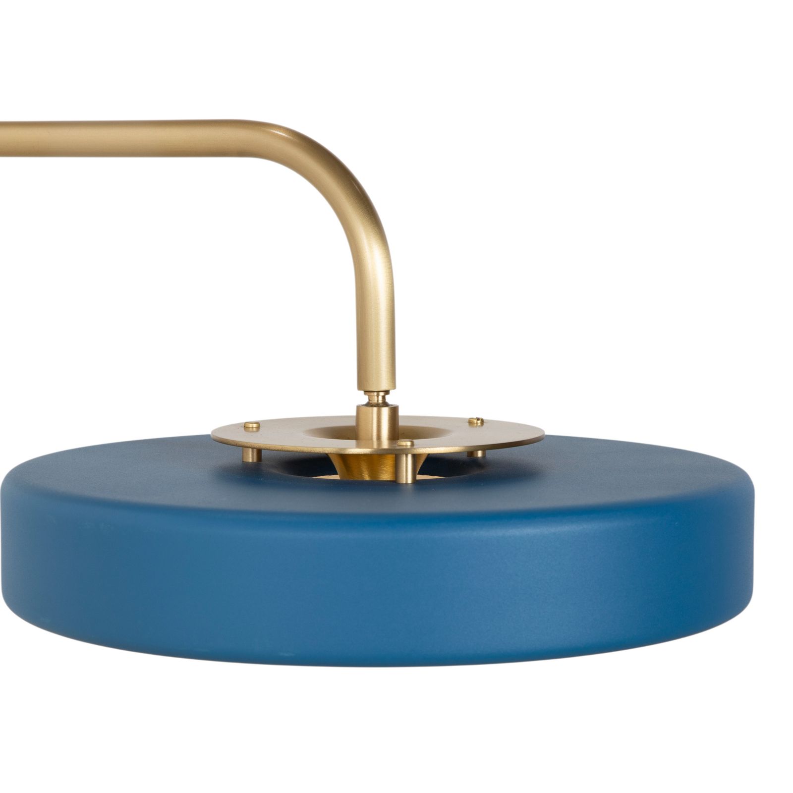 Lampe de sol Revolve Design en laiton doré et bleu, par Bert Frank photo vinterior
