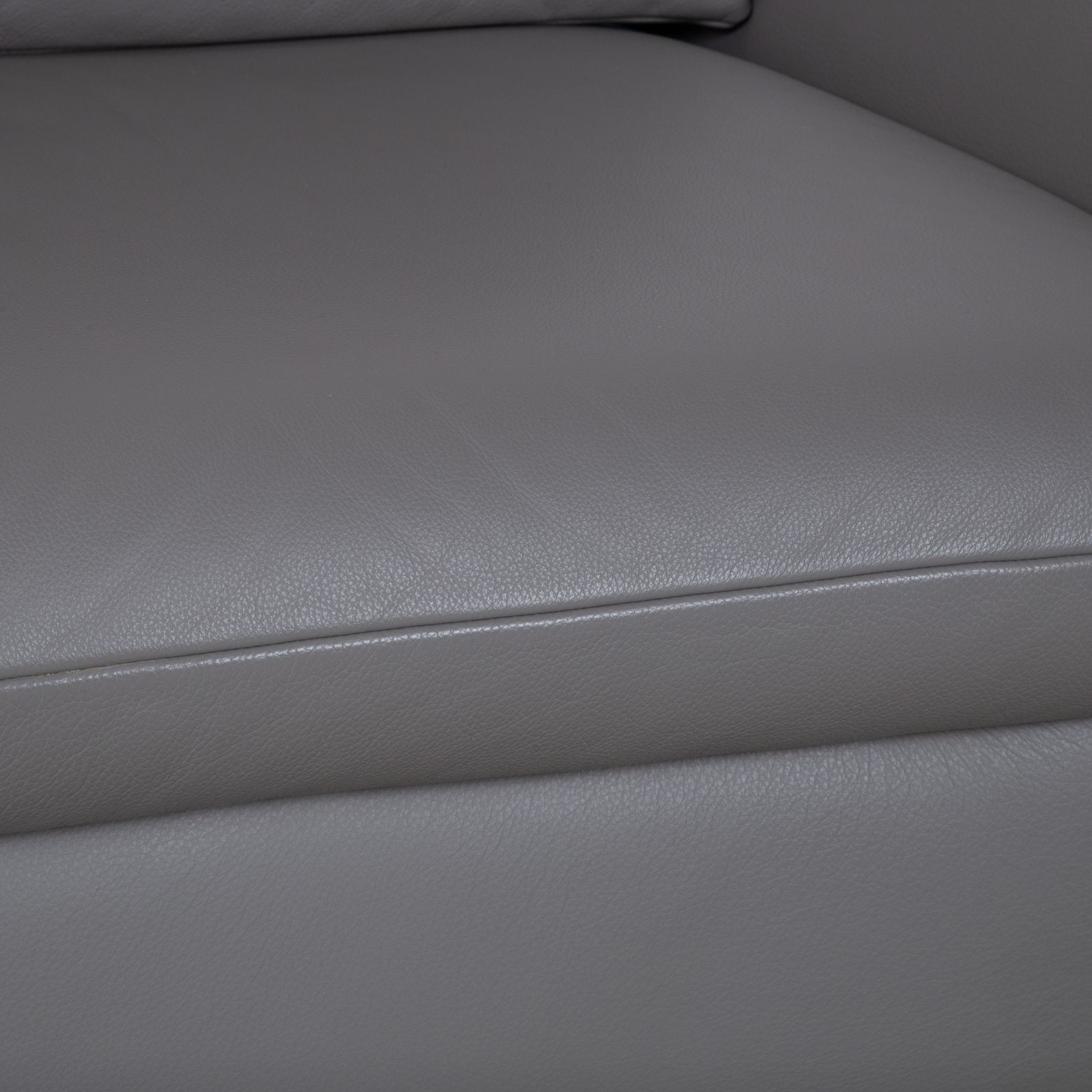 Fauteuil Koinor Elena en cuir gris, fonction manuelle photo 1005.0