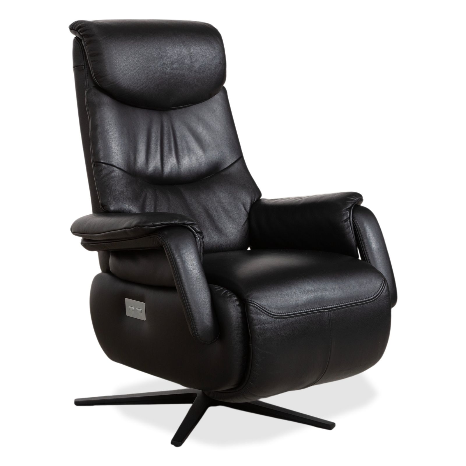 Mondo Multimaxx Relaks Leather Armchair Black Electric Function photo for sale