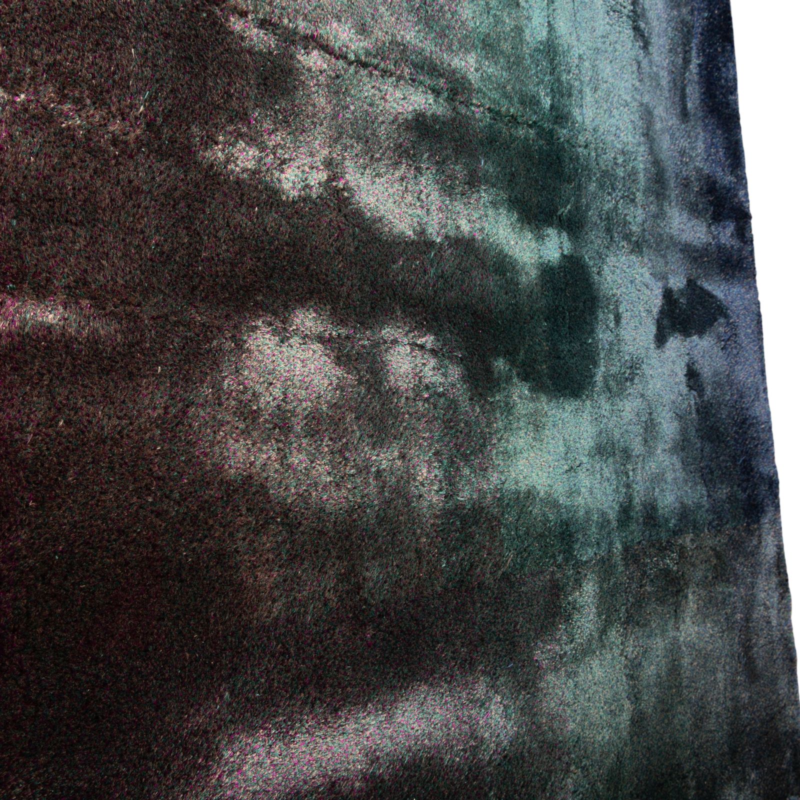 Tapis Kvadrat Technicolour Field en soie de bambou photo Textiles