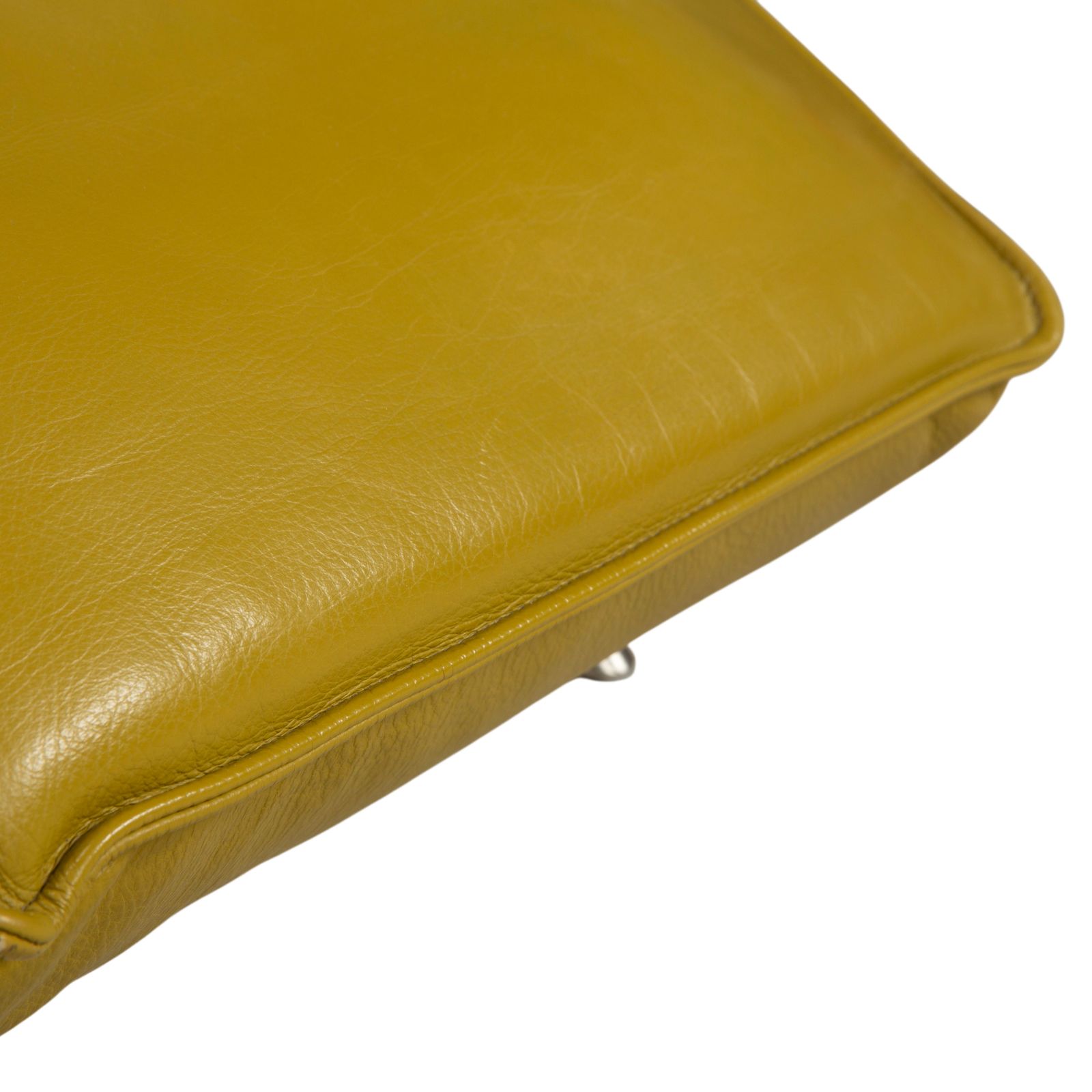 Méridienne Koinor Jonas en cuir jaune-vert, fonction électrique photo Mobilier