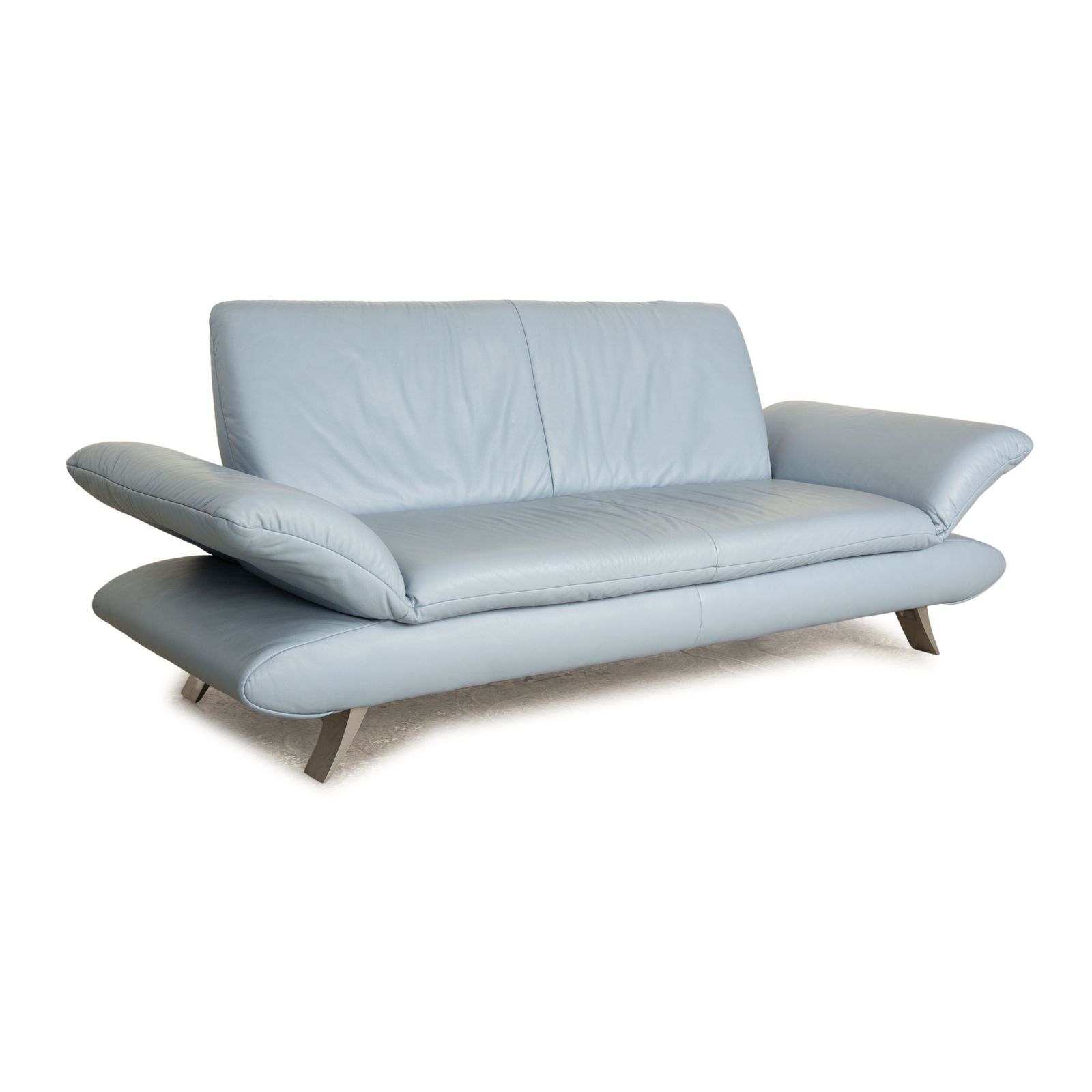 photo furniture Canapé 2 places Koinor Rossini en cuir bleu clair, fonction manuelle