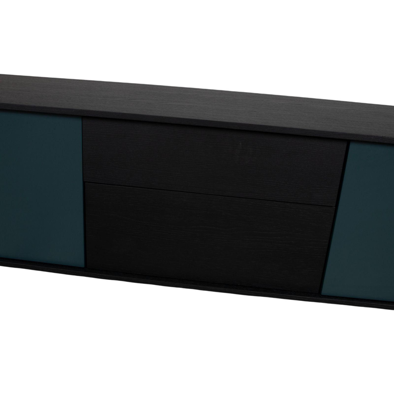 San Giacomo Lampo houten dressoir zwart bruin petrolgroen lowboard photo 2123.0