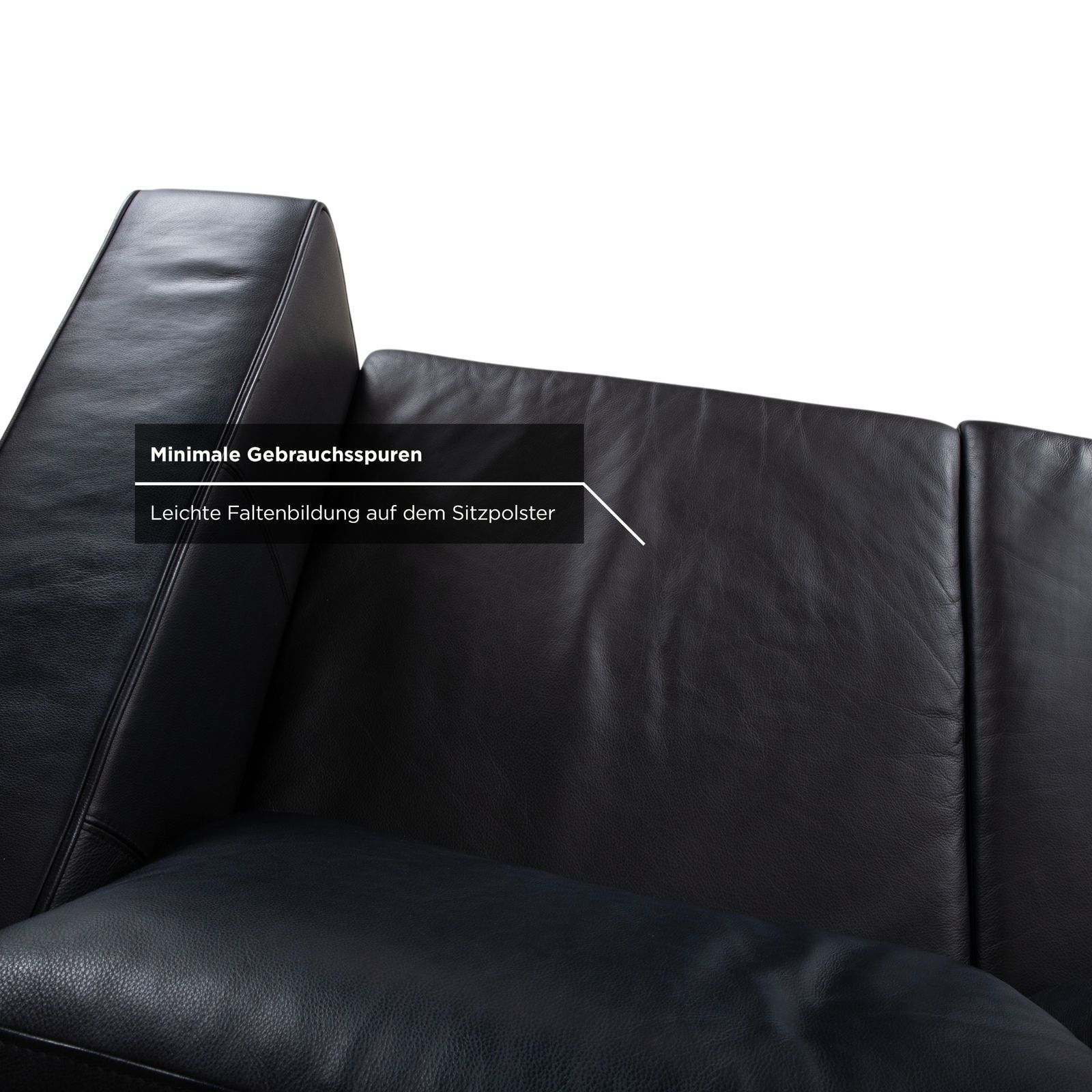 Boconcept Indivi Leather Two Seater Black Sofa photo vintage