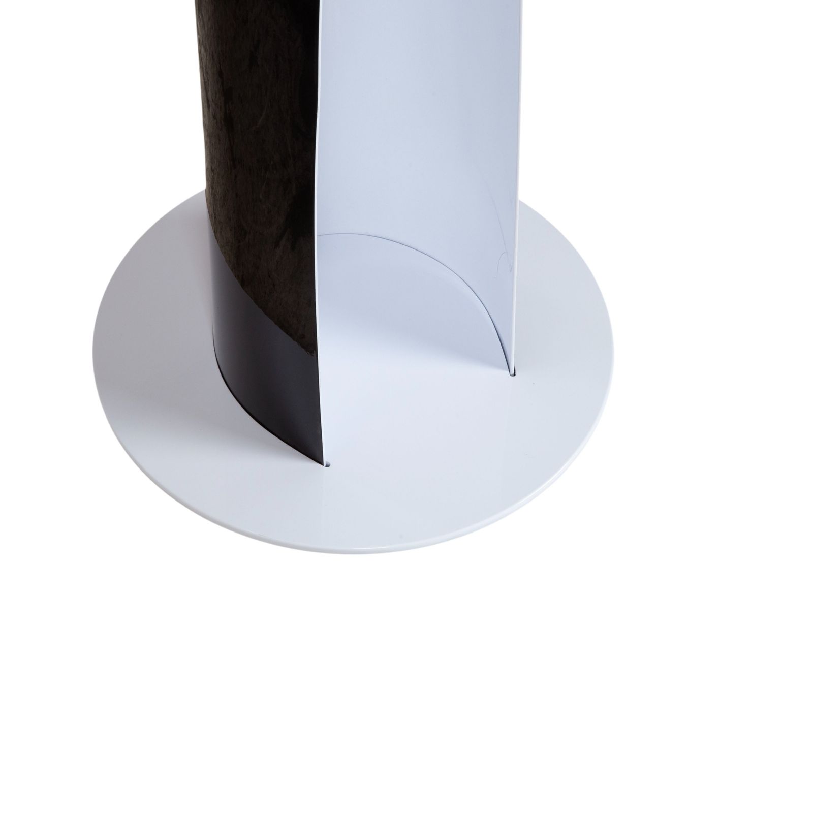 Lampe de sol Artemide Cadmo en métal, noire et blanche, dimmable, par Karim Rashid photo Luminaires