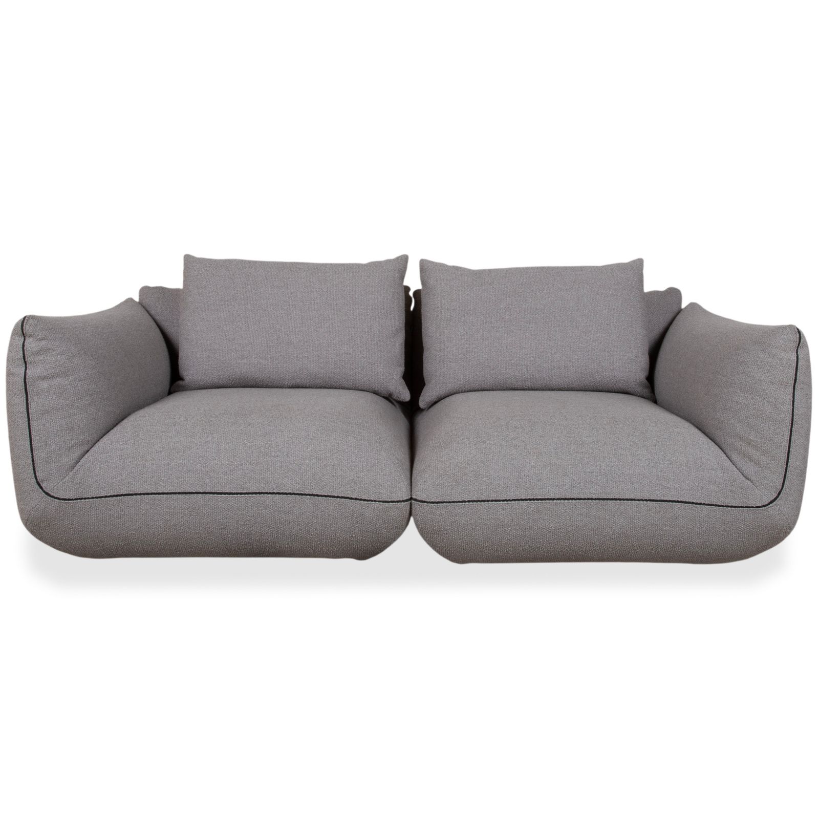 Canapé 2 places COR Jalis en tissu gris