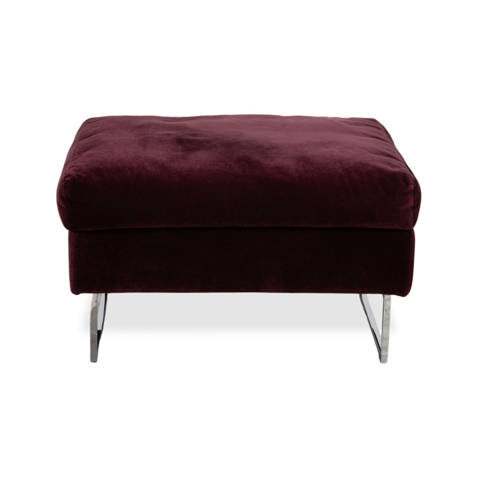 Tabouret Brühl Embrace en tissu, chrome, velours, velvet, violet, aubergine photo buy