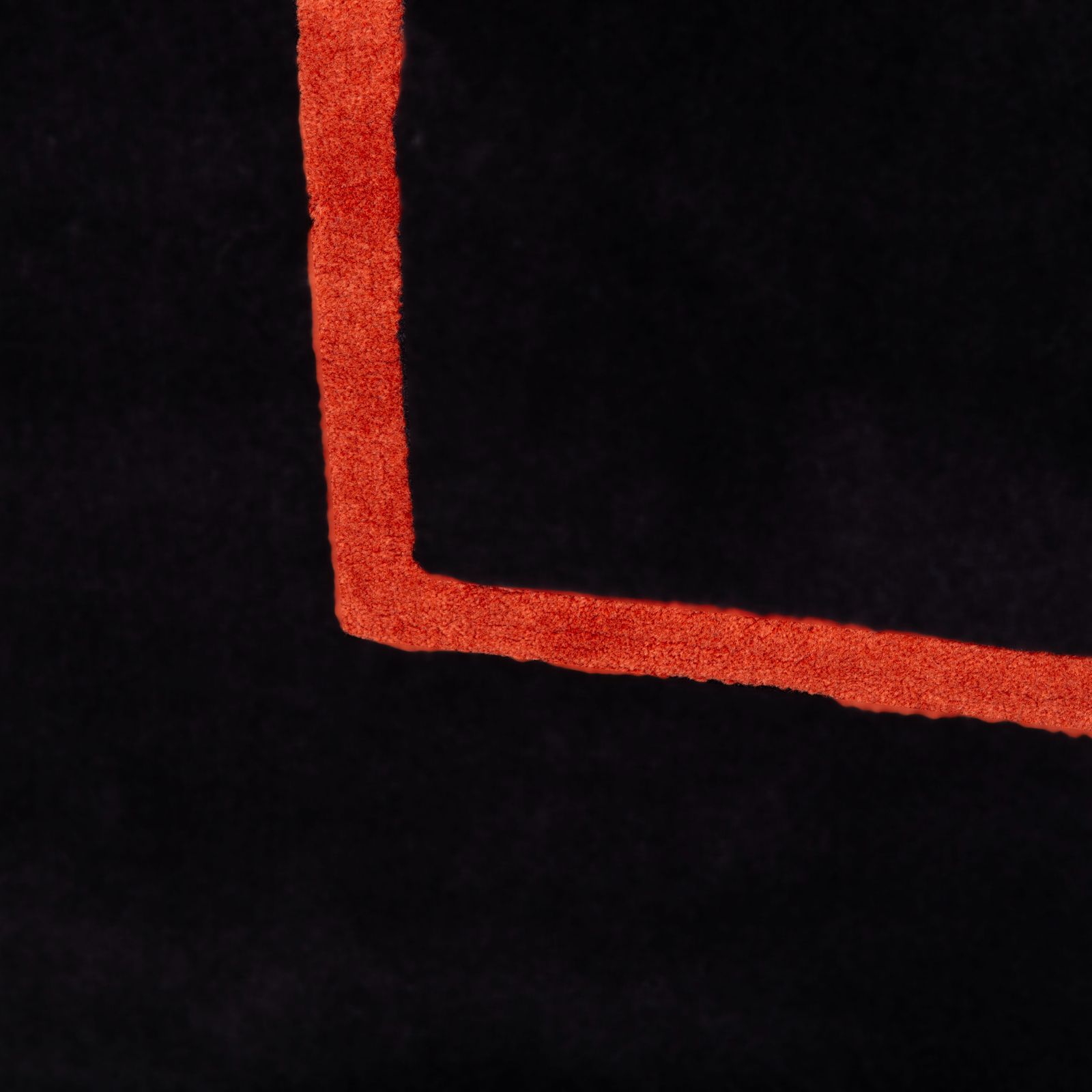 Tapis Jab Anstoetz Frame en laine, noir/orange, 200 x 200 cm photo for sale