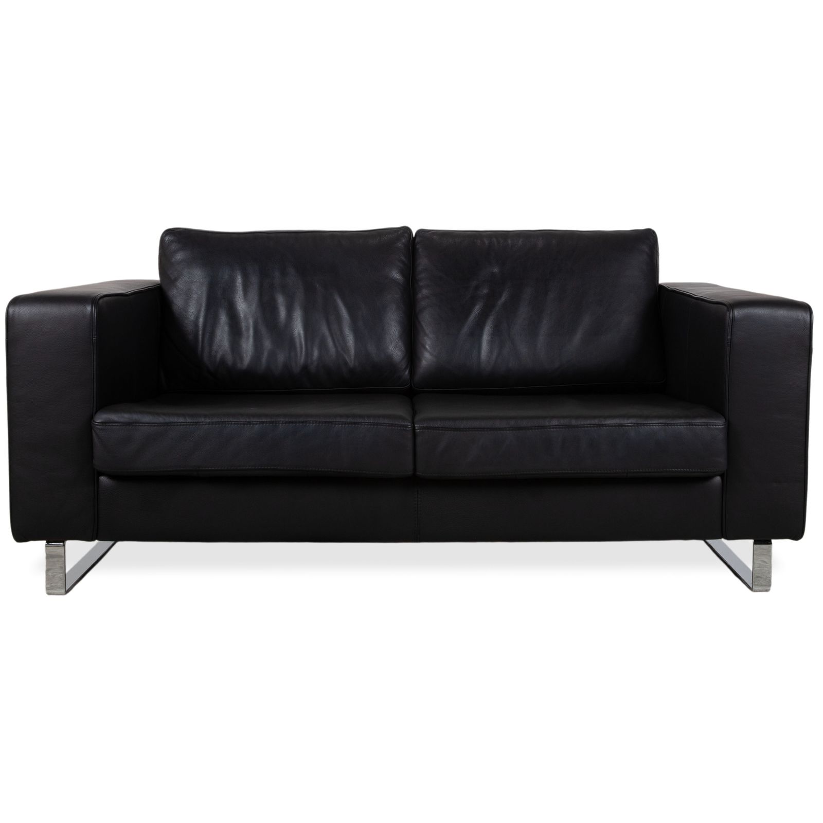 Boconcept Indivi Set Leather Two Seater Stool Black Couch photo Furniture